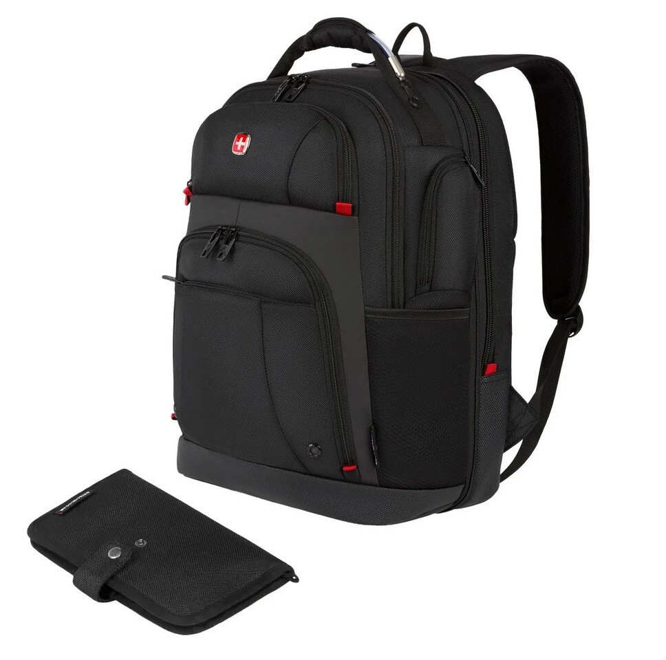 SWISSGEAR 17″ Travel Laptop Backpack w Cable organizer, Fits up to 17.3″ Laptops