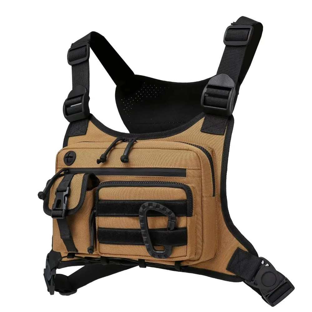 Adjustable Sports Vest Bag Multi-functional Water Resistant Outdoor Chest Bag Ox