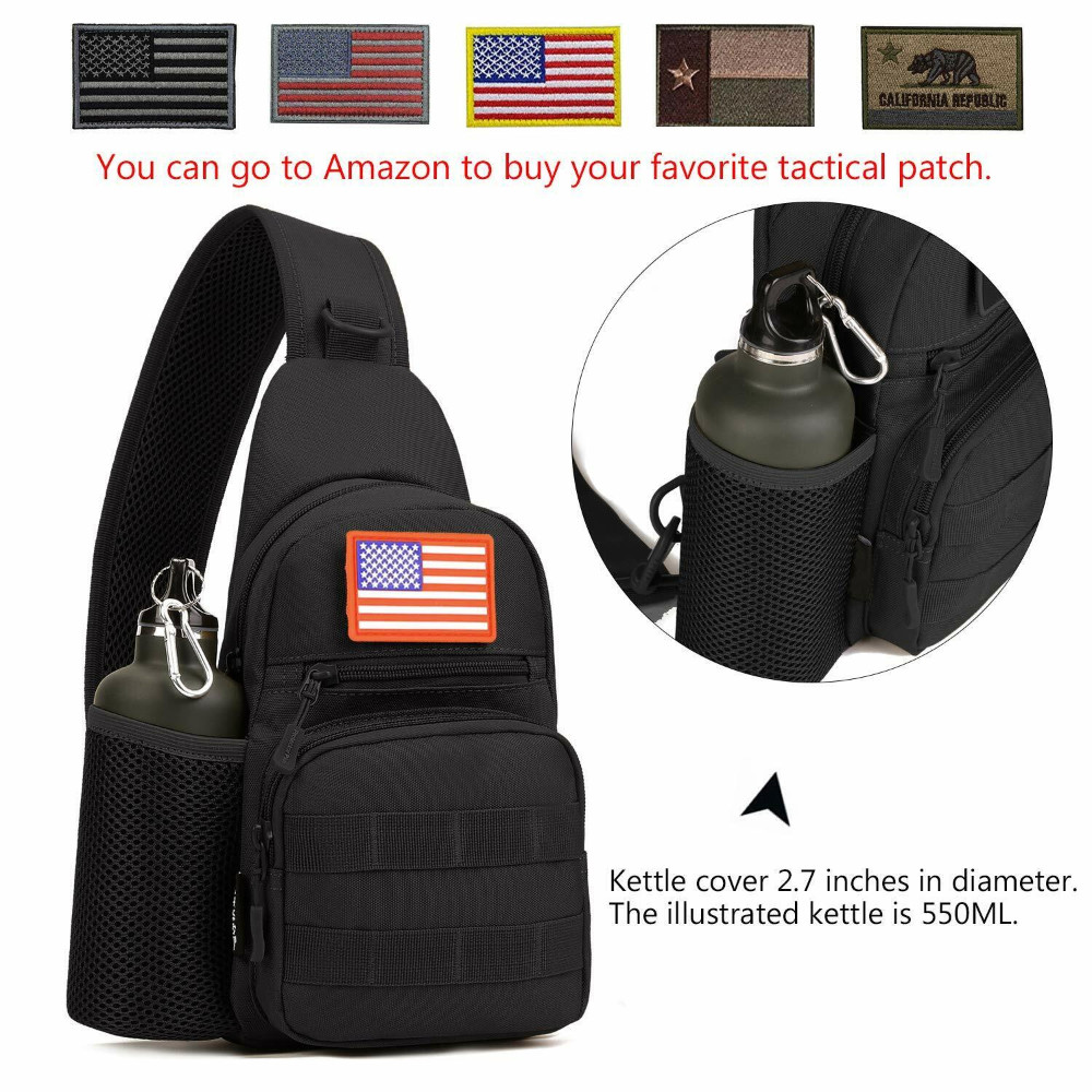 Tactical Sling Bag Pack Military Shoulder Sling Backpack Molle Assault Range Bag