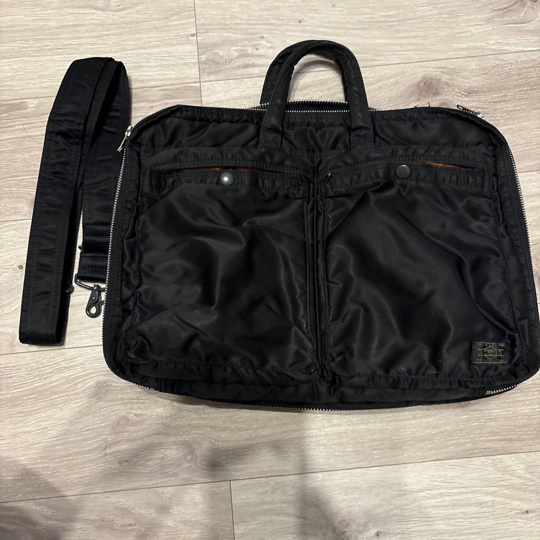 Authentic Yoshida Kaban PORTER Tanker A4 2-Way Shoulder Bag Black 42cm x 31cmO