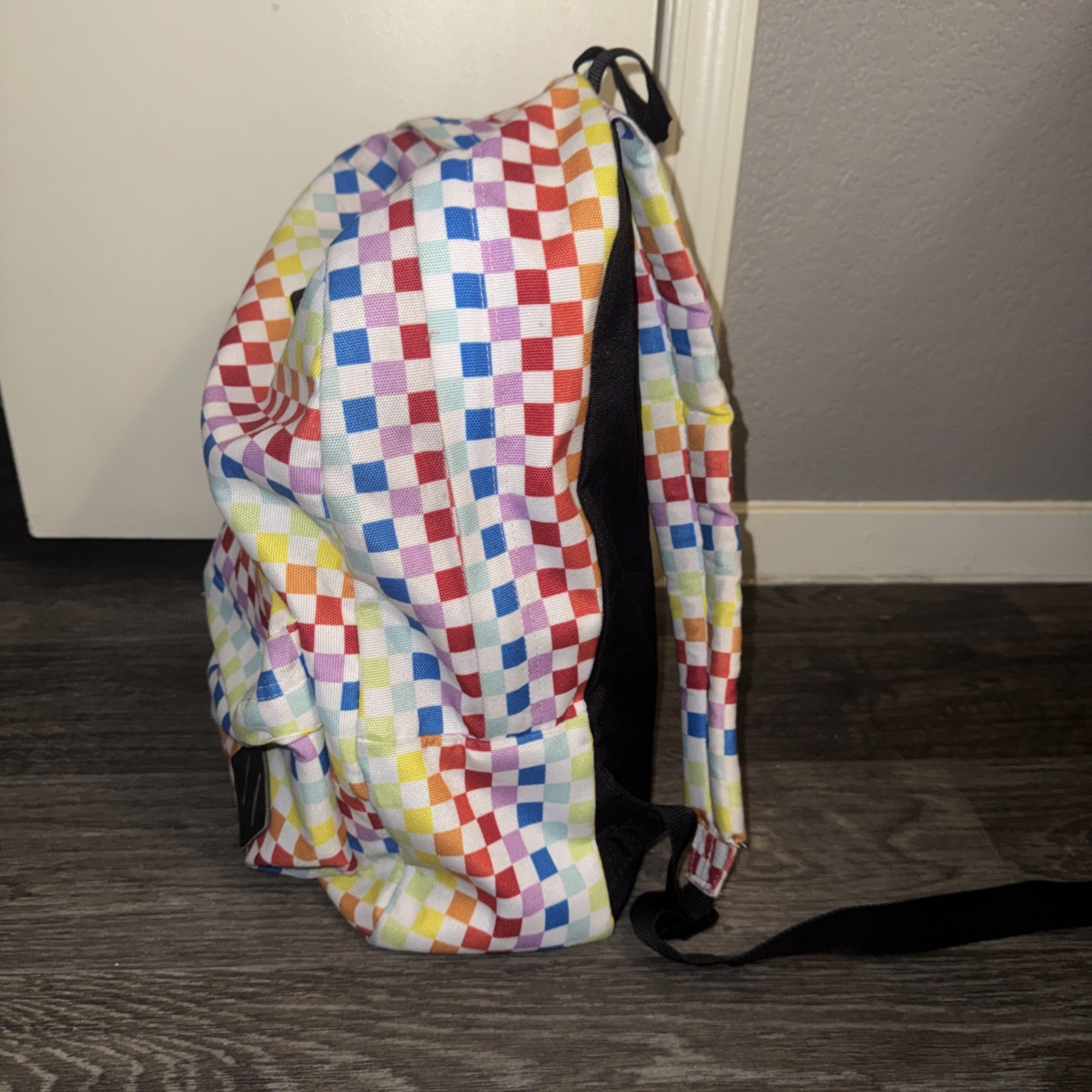 VANS Old Skool III Rainbow Checkerboard Backpack School Travel Bag Multi Color