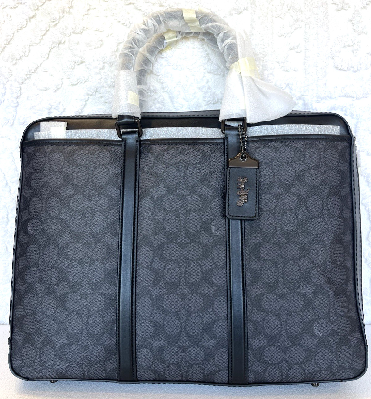 NEW Coach Metropolitan Messenger Bag Briefcase Signature Canvas & Leather Finish