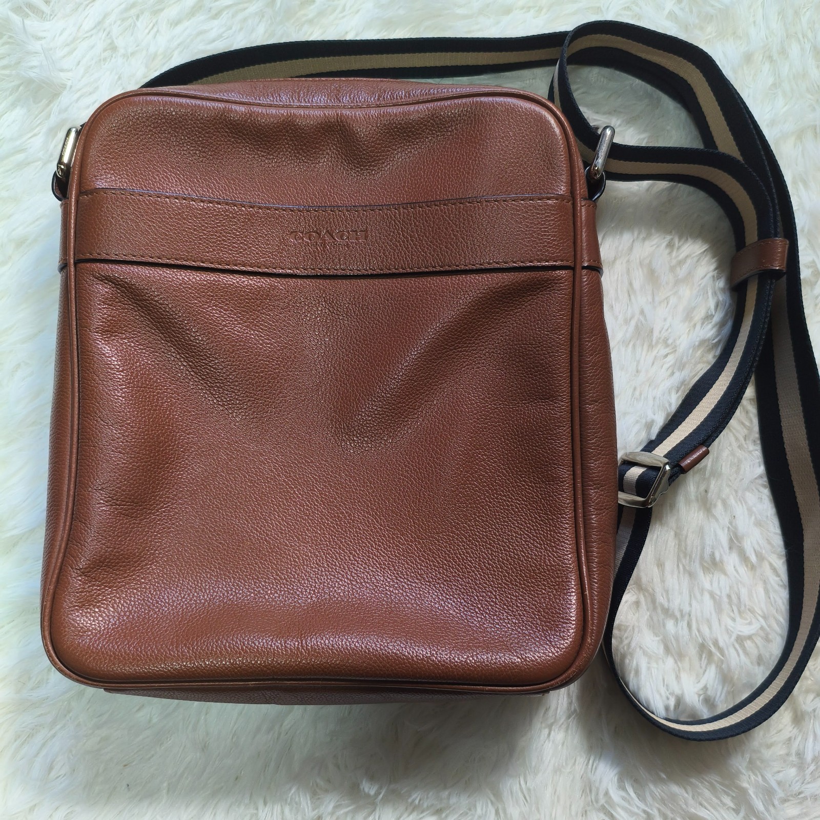 COACH CHARLES FLIGHT BAG F54788 Shoulder bag Brown Simpe Standard Unisex Adults