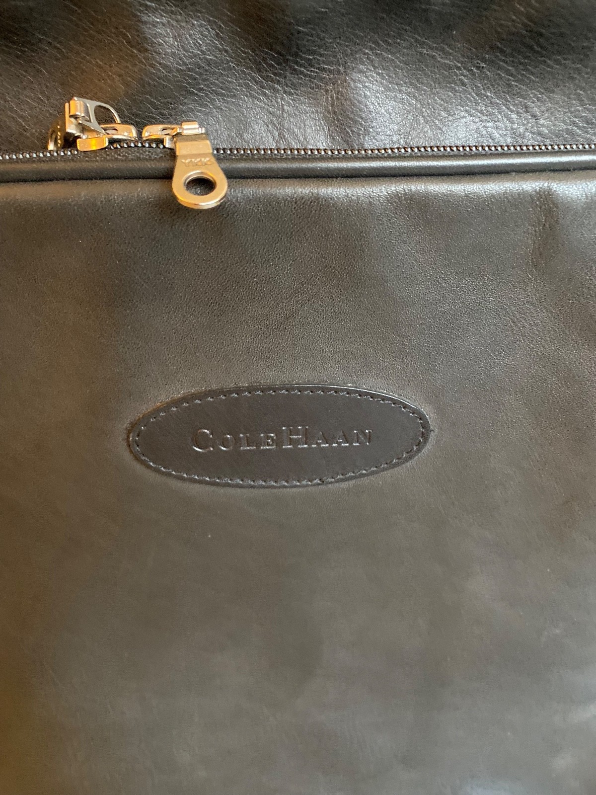 Cole Haan Black Leather Laptop Briefcase Convertible Business Bag Made in USA