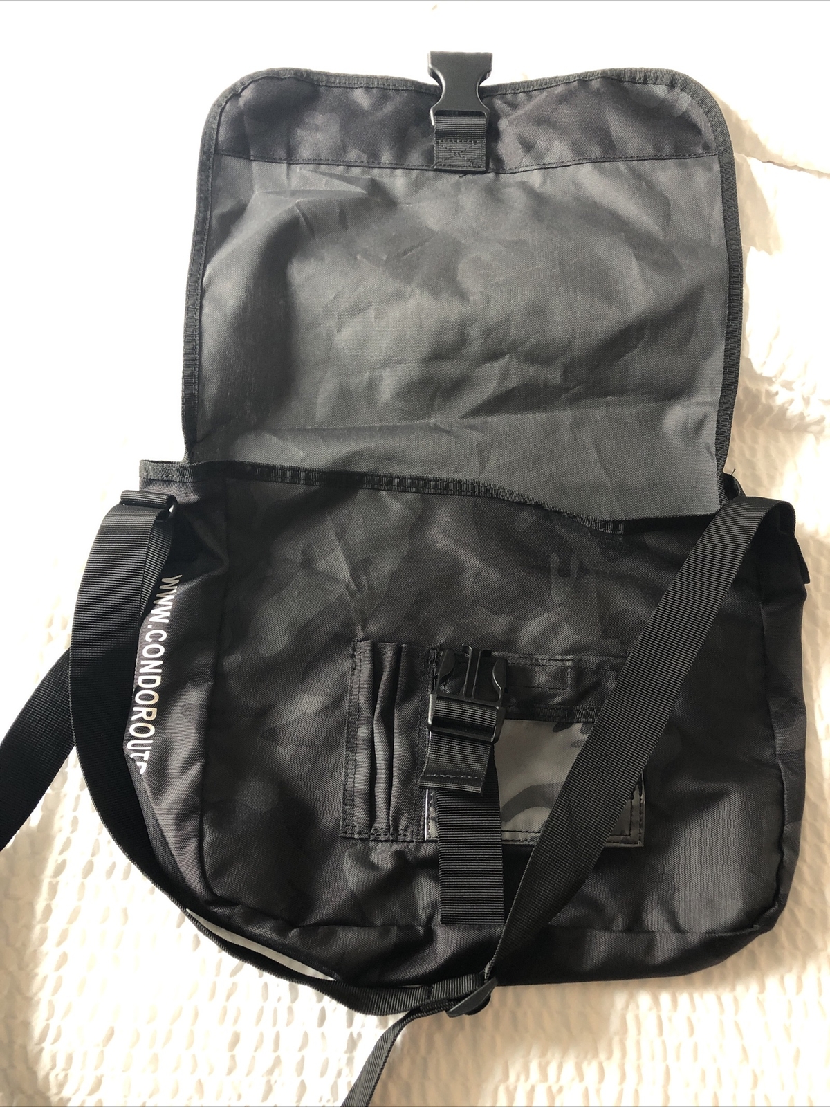 Condor Tactical Messenger Bag Gray aurbam Camo Light Laptop Pack New