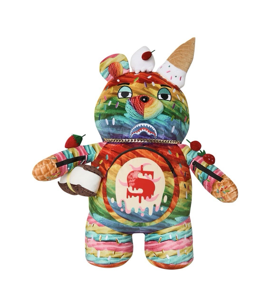 NEW WITH TAGS SPRAYGROUND BRAIN FREEZE PLUSH MONEY BEAR BACKPACK LIMITED EDITION