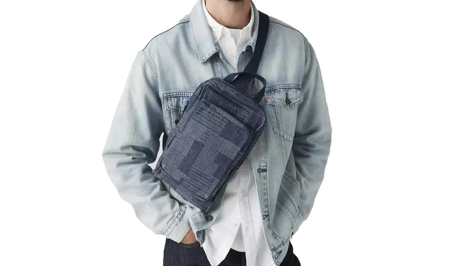 *New* LEVIS Denim Sling Bag Crossbody Pack Utility Zip Backpack (12 x 8 x 3in)