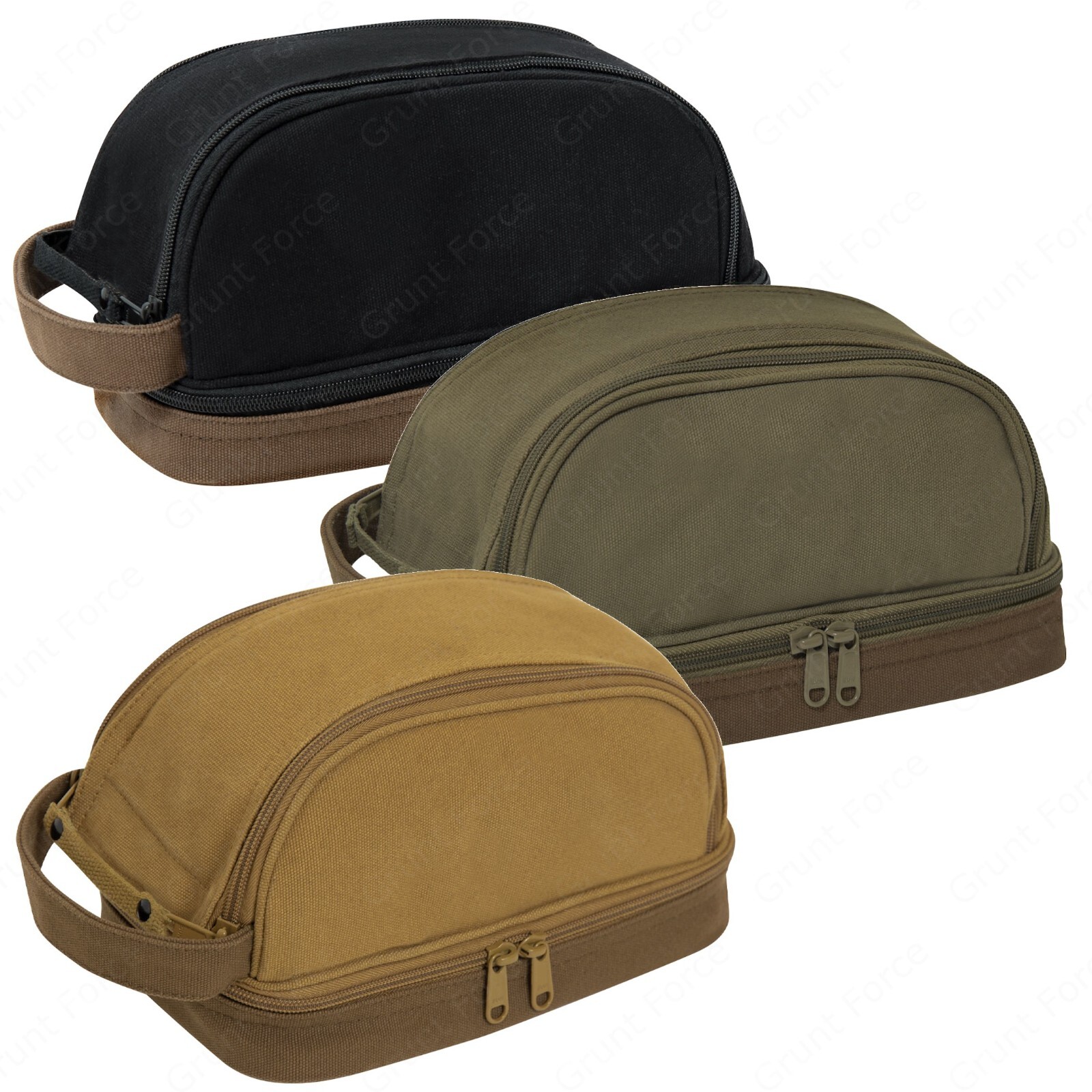 Rothco Deluxe Canvas Travel Kit – Toiletry Bag Dopp Kit
