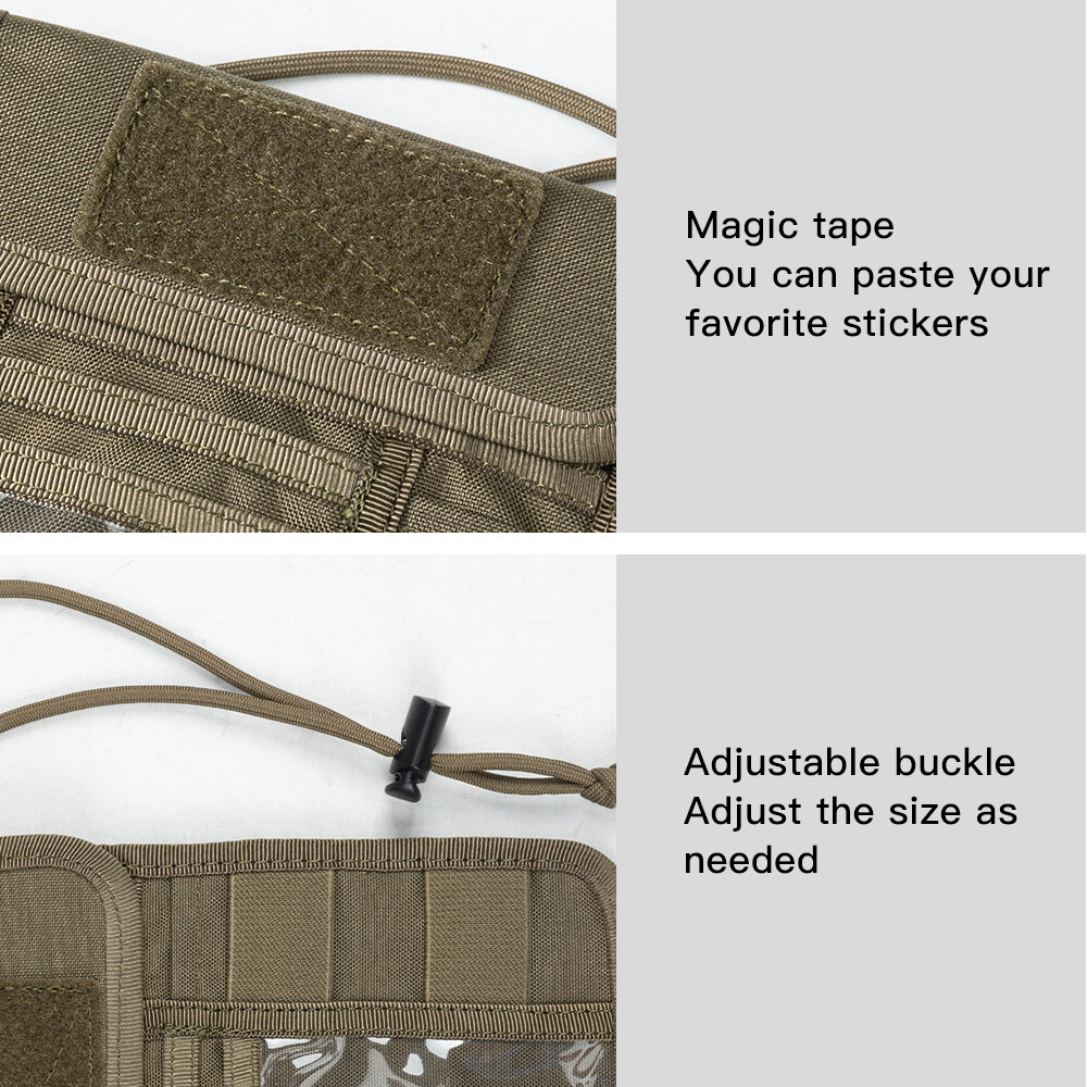 Tactical ID Card Holder Document Chest Hanging Mobile Phone Key Storage Bag US