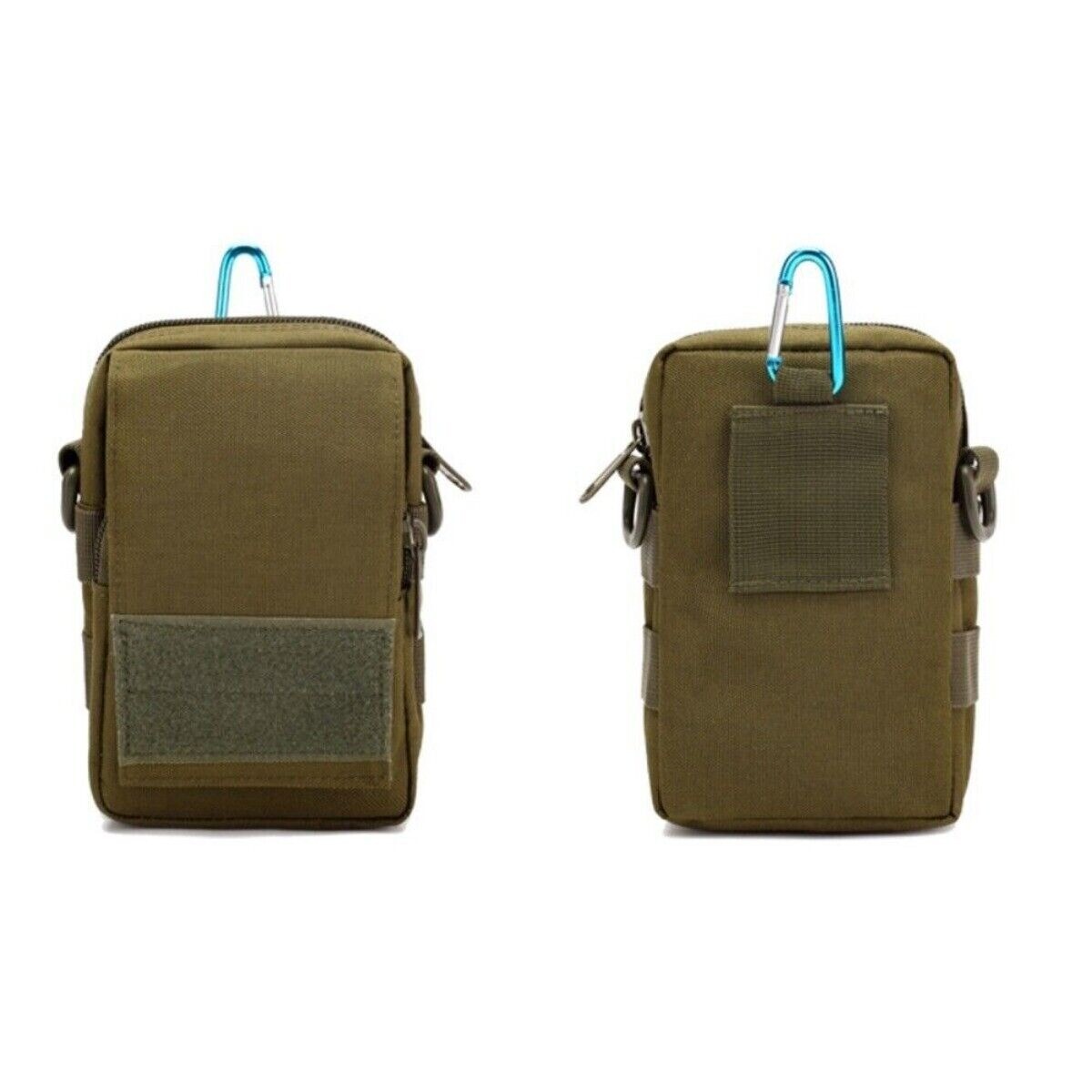 Tactical Molle Pouch Cell Phone Holster Bag Accessory Pouch Double-Zipper Pocket