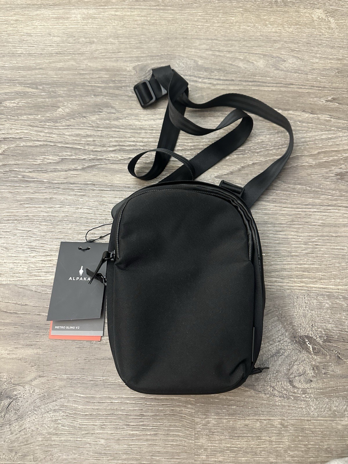 ALPAKA METRO SLING V2 Black Axoflux 300D 2.5L Crossbody Sling Tech Bag w/ Strap