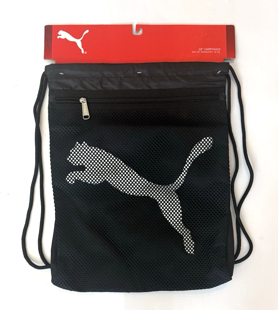 Puma Carrysack Soild with a Mesh Pocket 18″ NEW Black & White Evercat Revive