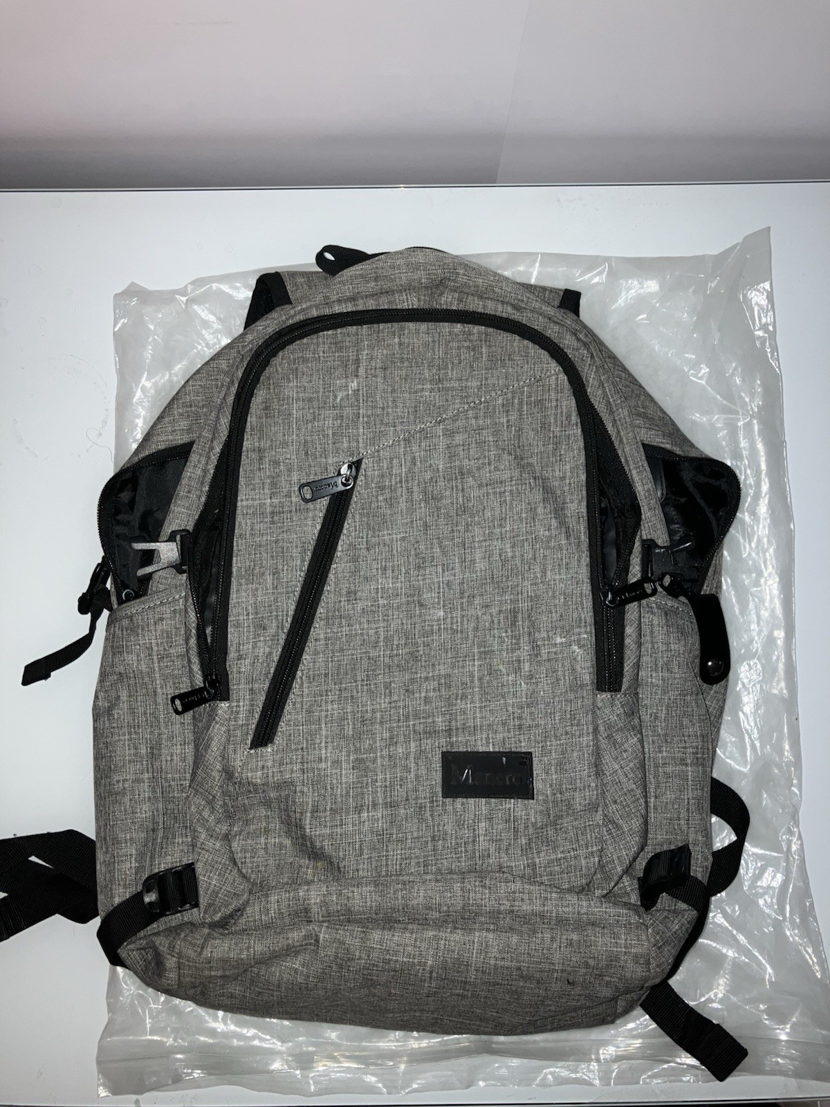 Mancro Business Water Resistant Polyester Laptop 17in Backpack With USB Charging