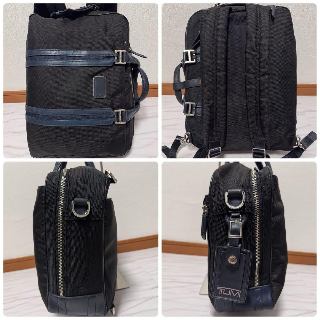 TUMI 68418DNVYE Jarvis 3Way Briefcase Black Navy Backpack Business Bag A4 PC
