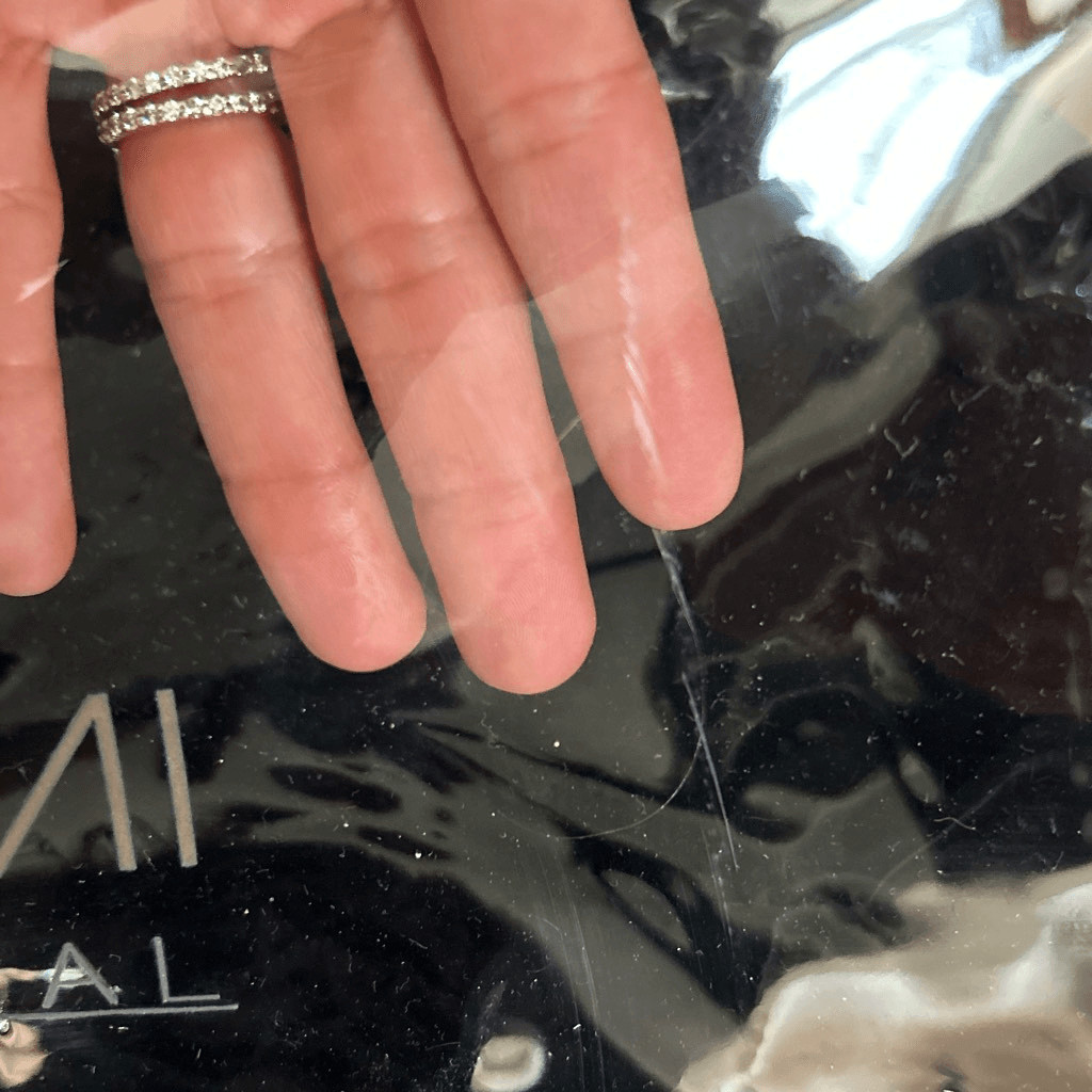 2 Bellami professional black and clear vinyl carrying case extensions cosmetic c