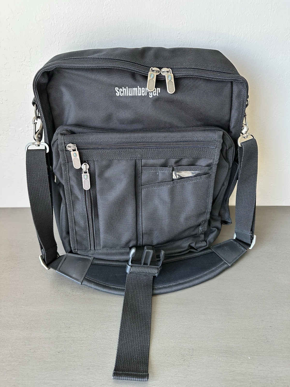 Toppers Black Nylon Versatile Black Men’s Messenger Bag Padded Strap Multi Use