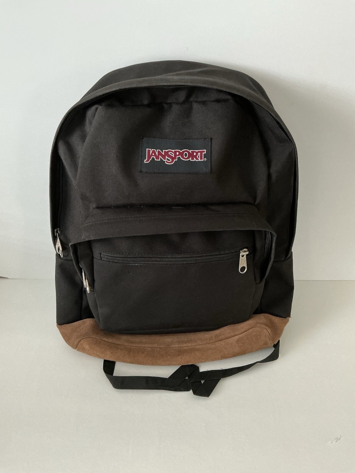 Classic JanSport Right Pack Backpack – Black w/Brown Suede Bottom