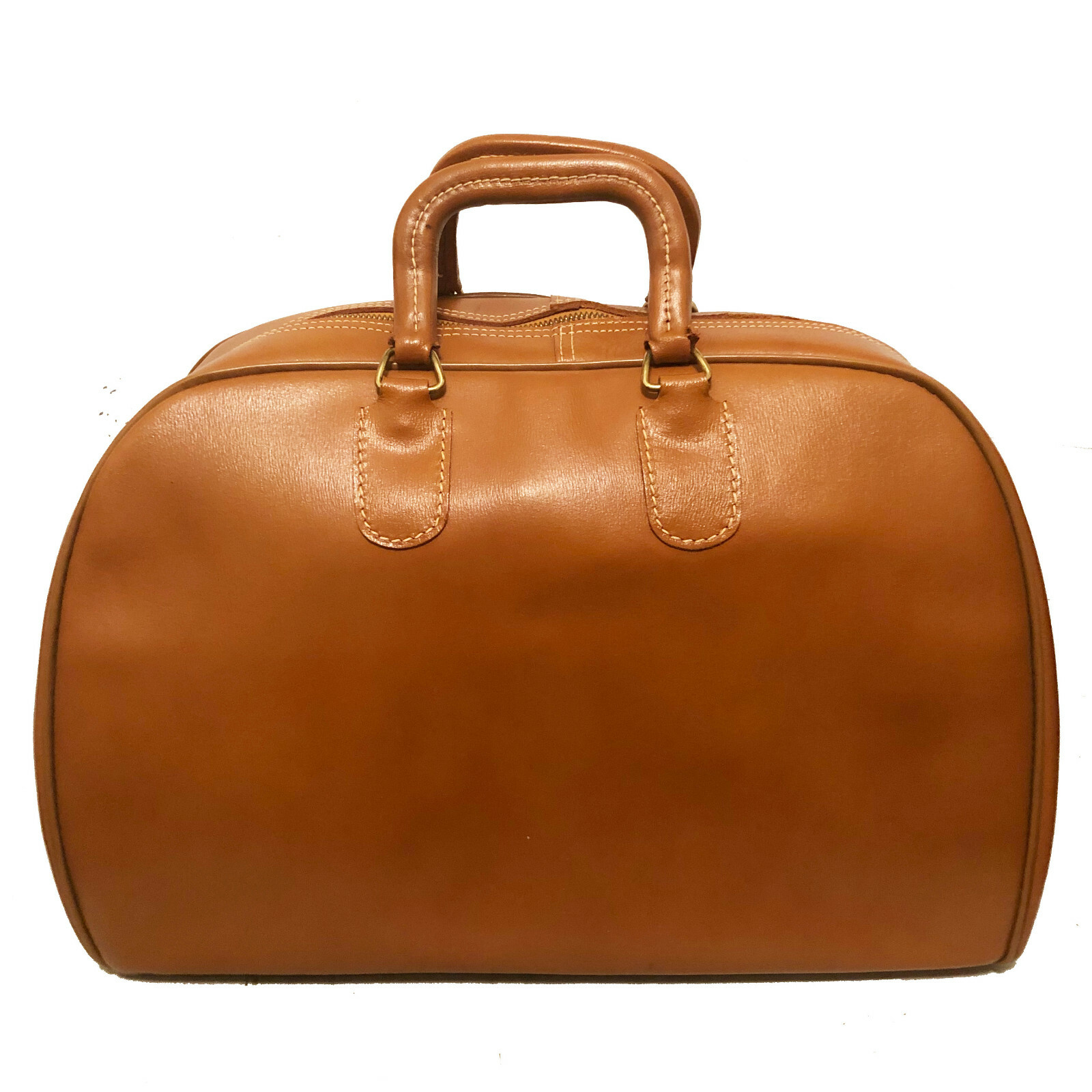 Vintage Split Cowhide Double Handle Travel Bag – 1960’s