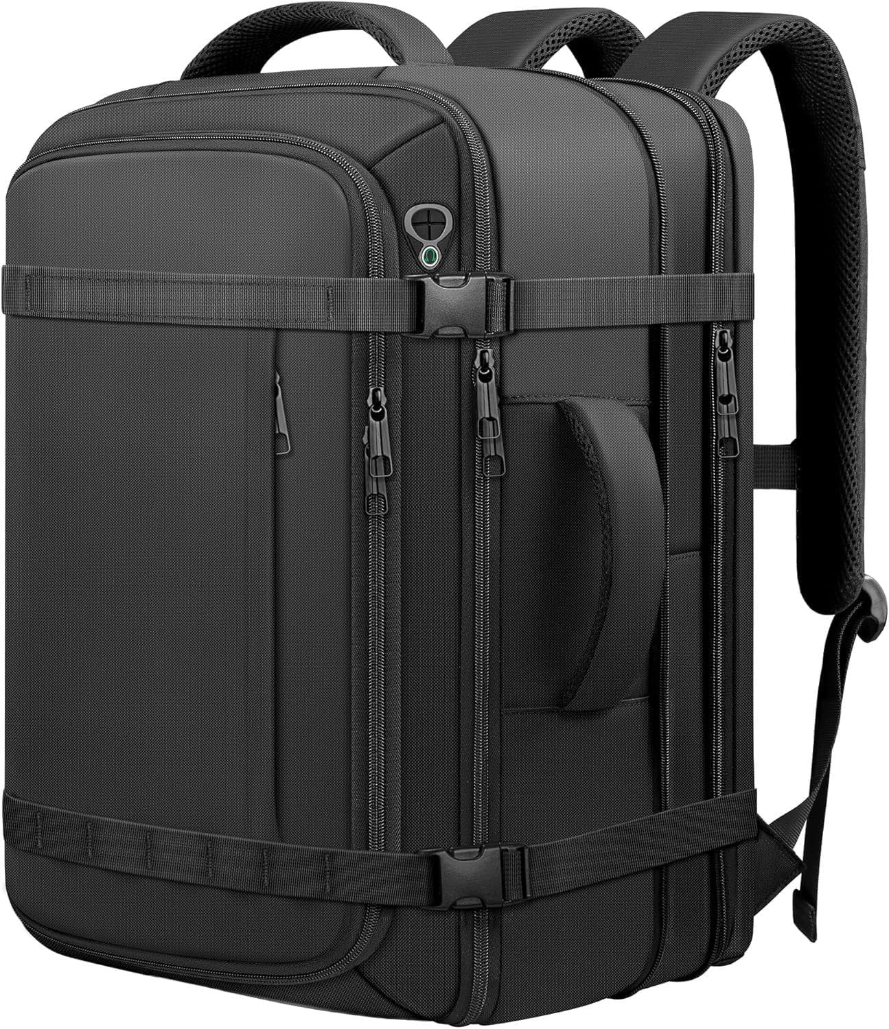 60L Expandable Travel Backpack Carry On Airline Fits 17.3 Laptop Water Resist