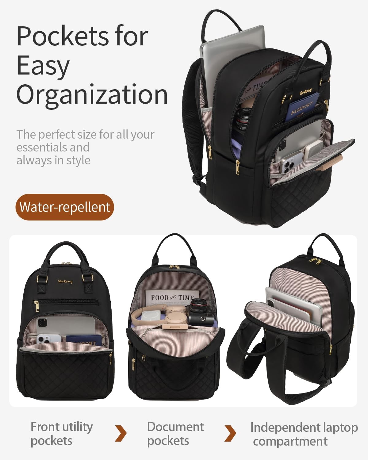 Laptop Backpack Women, School Backpack for Teen Girls Middle High School College