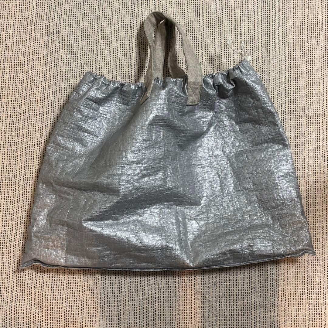 Comme des Garcons Tote Bag GA-K206 Silver Metallic Polyethylene Large Japan