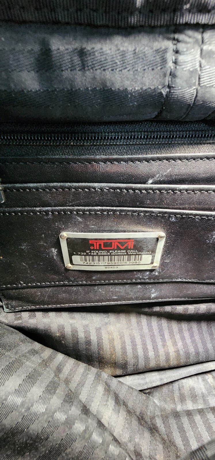 TUMI Alpha Expandable Leather Briefcase 904D3 Laptop Messenger Shoulder Bag