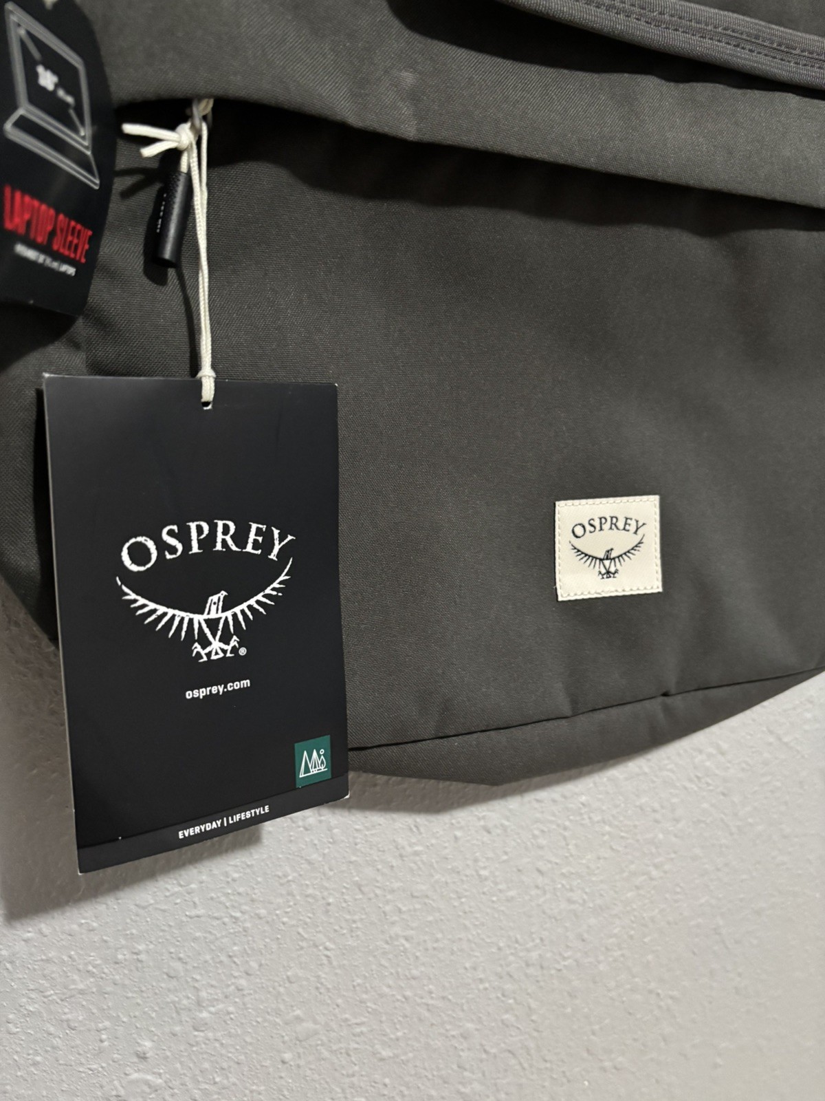 Osprey Arcane Brief Pack Messenger Bag Laptop Bag Stonewash Black 20L NEW
