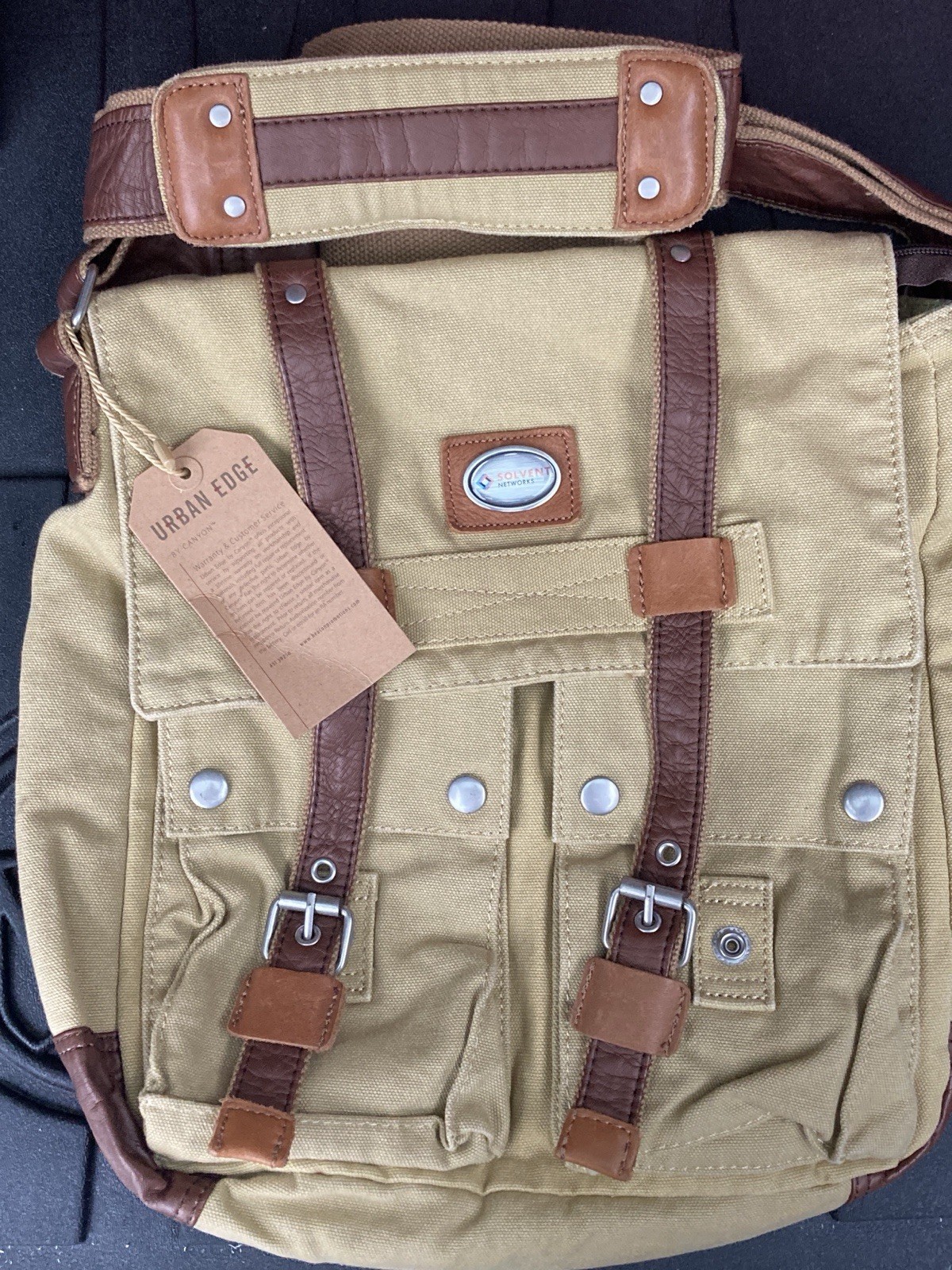 NWT Urban Edge Canyon Ezra Canvas Crossbody Messenger Bag School Work Travel