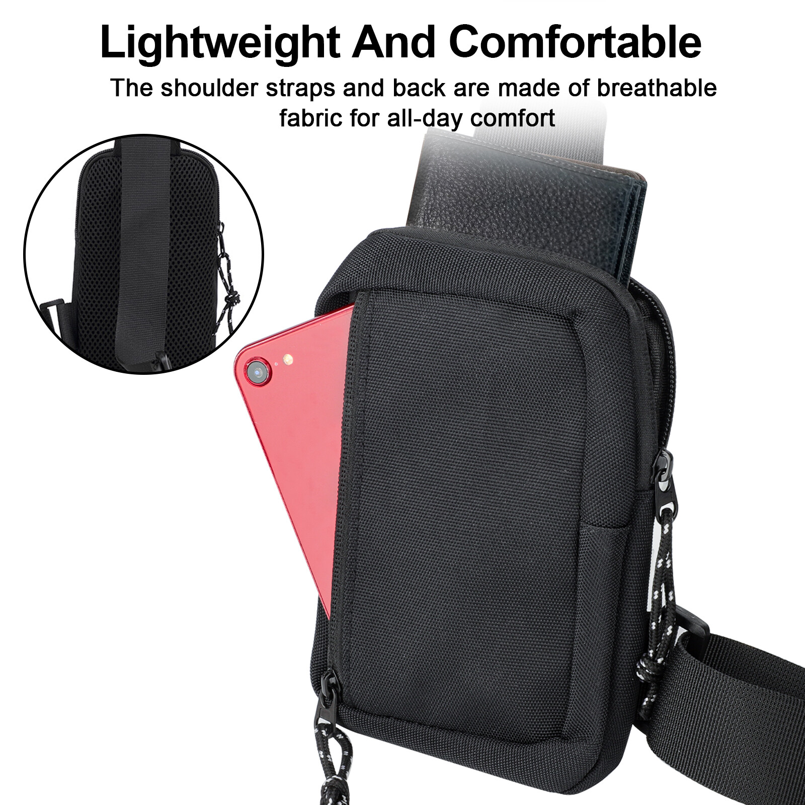 Men’s Shoulder Bag Oxford Cloth Chest Pack Sling Crossbody Casual Backpack