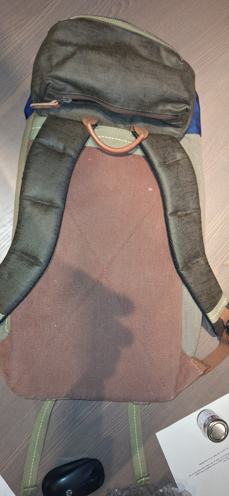 Unbranded (?) Backpack, Canvas + Leather, Heavy Duty, New