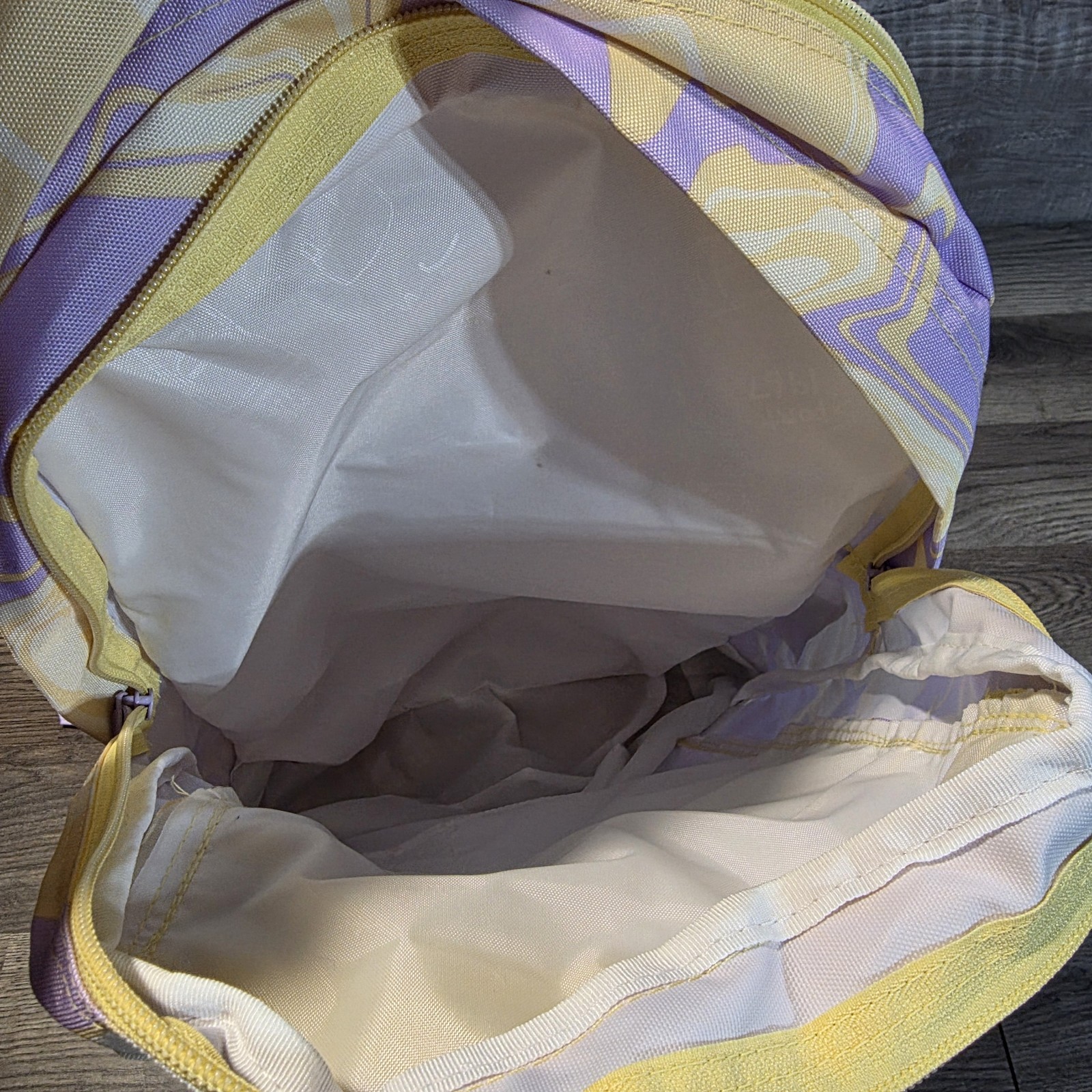 JanSport Cool Backpack with 15-inch Laptop Sleeve Pastel Artist Purple Yellow