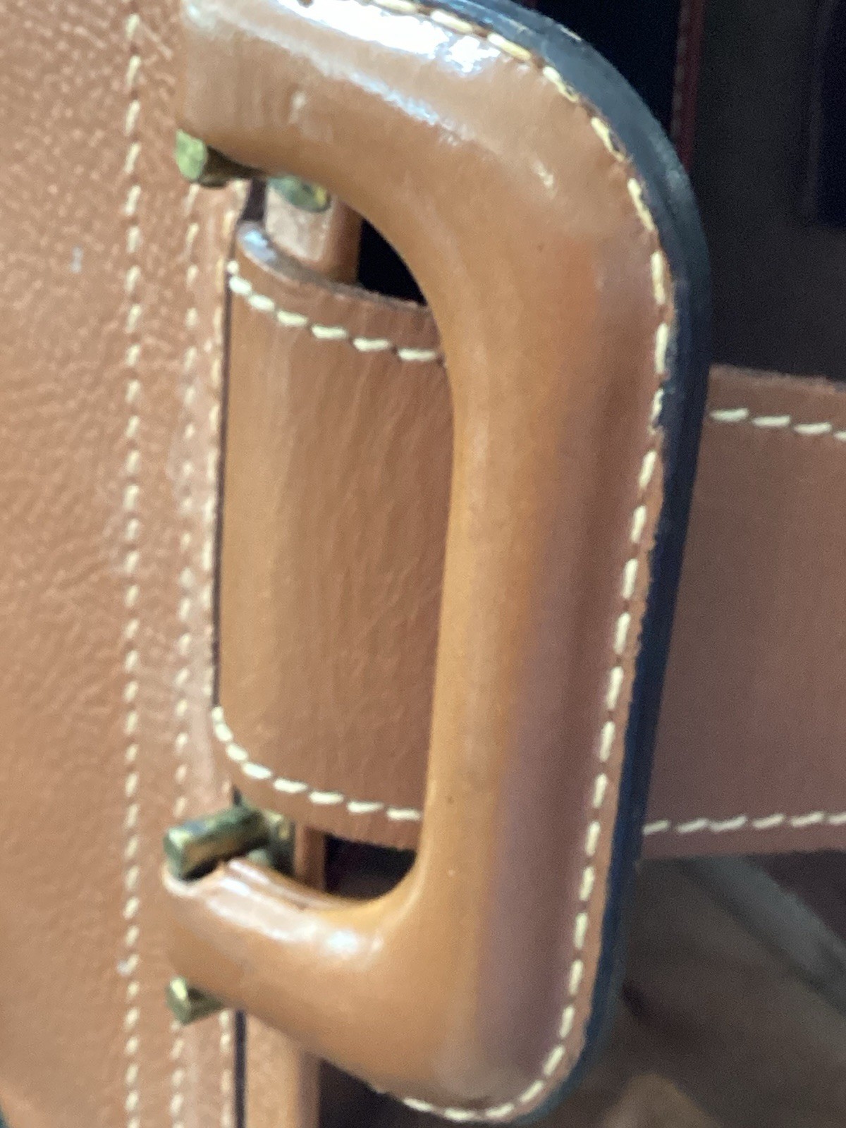 VTG Genuine Leather Split Cowhide Briefcase Wearbest Men’s Brown Expandable