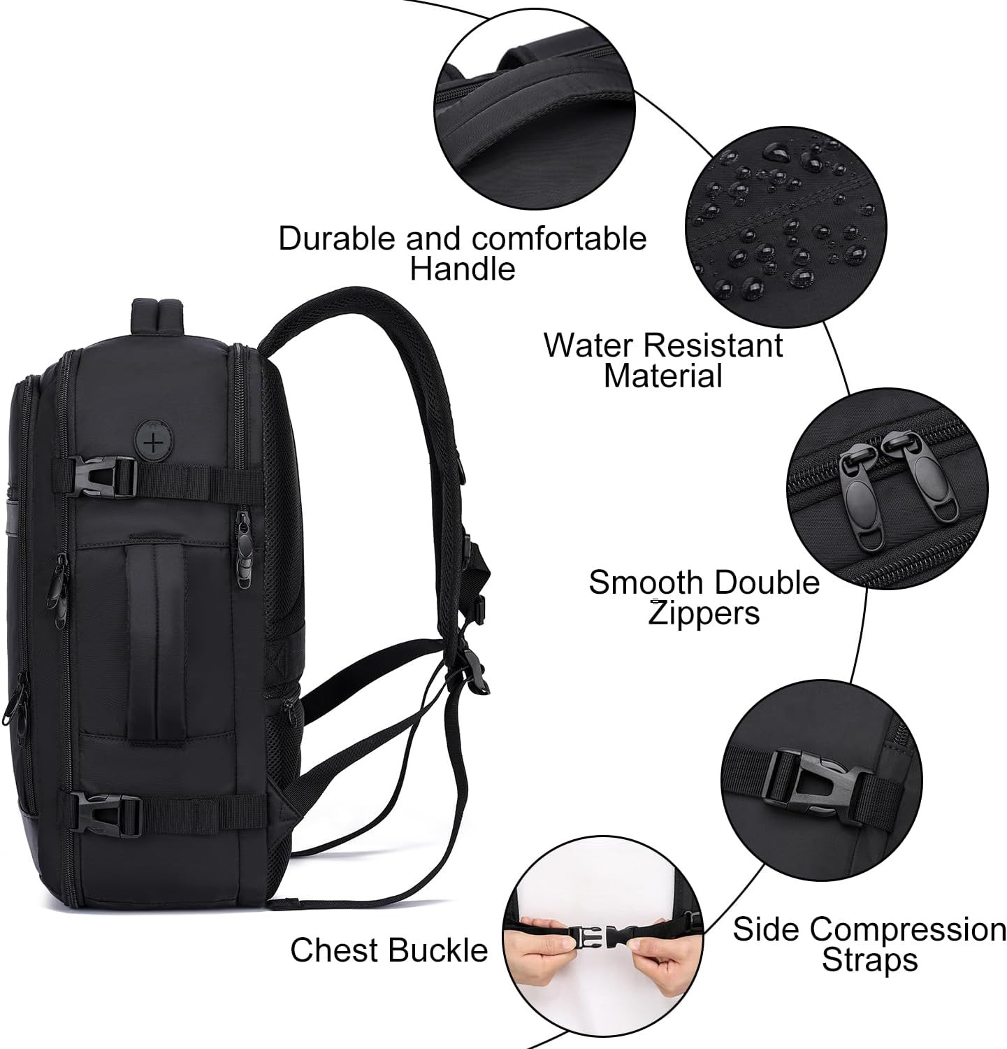 Travel Backpack for Men,Airplane Approved Carry on Backpack Suitcase with Shoe P