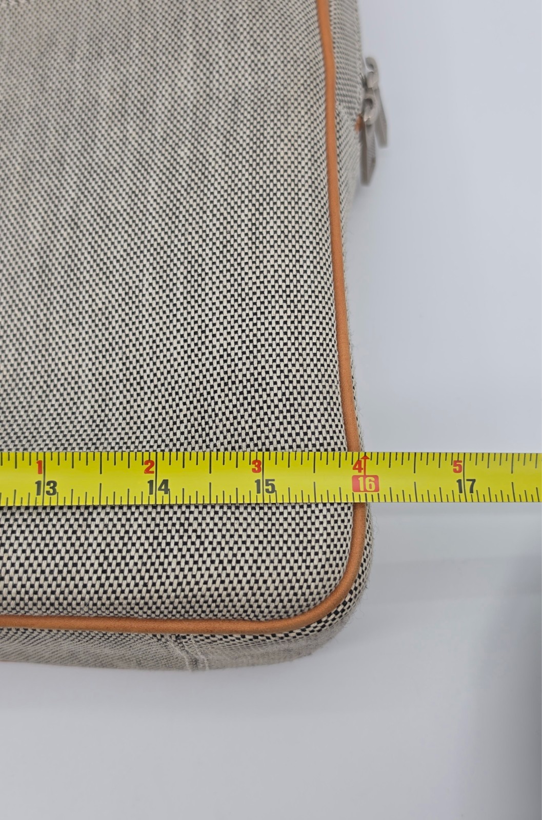 Jack Spade Bartlett Briefcase Waxed Leather Canvas Laptop Messenger Bag Tan