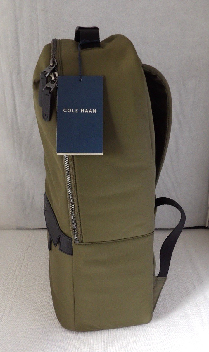 NWT Authentic COLE HAAN F12670 CARSON Olive Night/Black Laptop Backpack Unisex