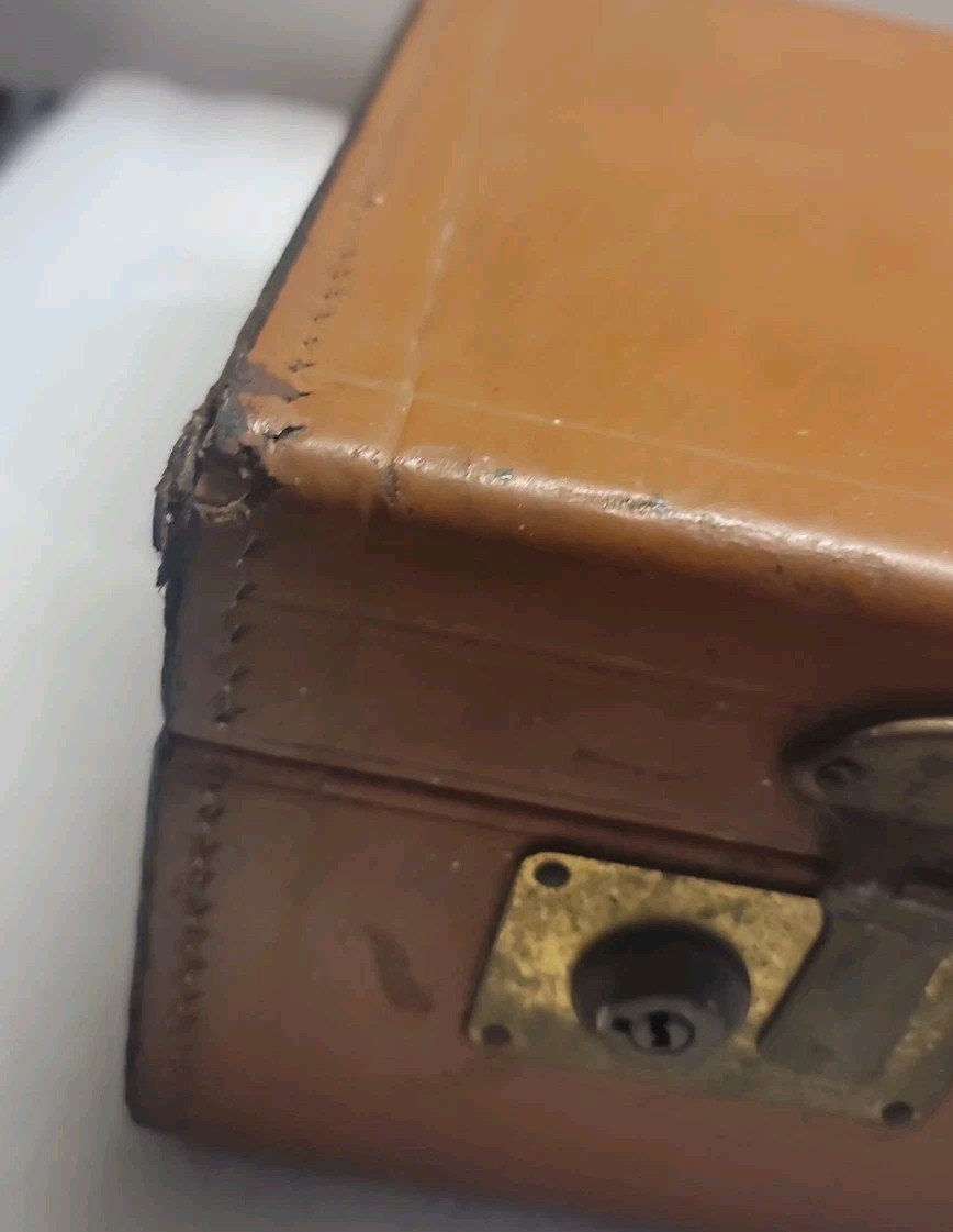 VTG RARE Schel Craft De Buff Briefcase Cowhide