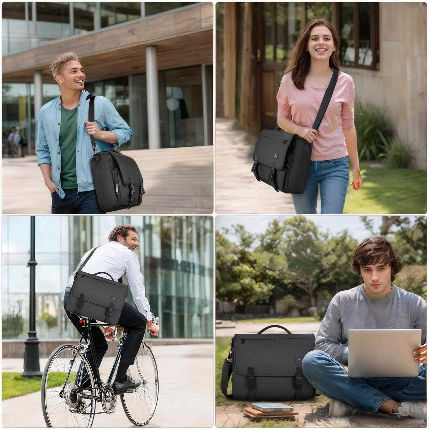 Messenger Bag for Men, Briefcases Lightweight Men’S Laptop Bag 15.6 Inch Water R