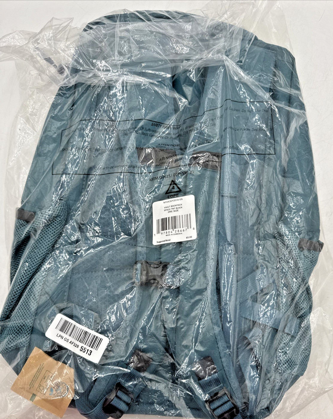 NEW The North Face Vault Backpack Deep Teal Space Black NWT