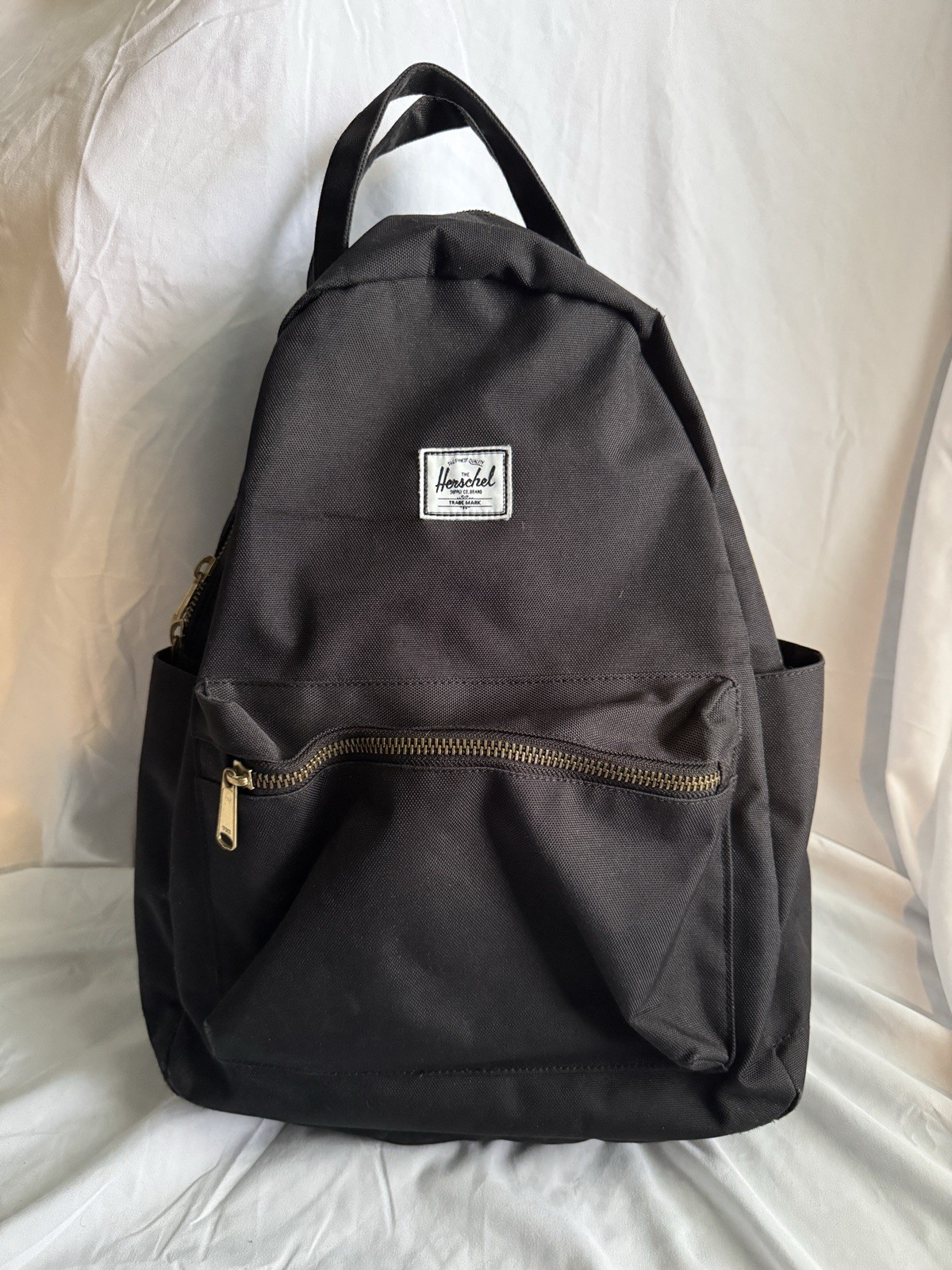 Hershel Supply Co. Nova Mid-Volume Backpack in Black with Gold Tone Zippers