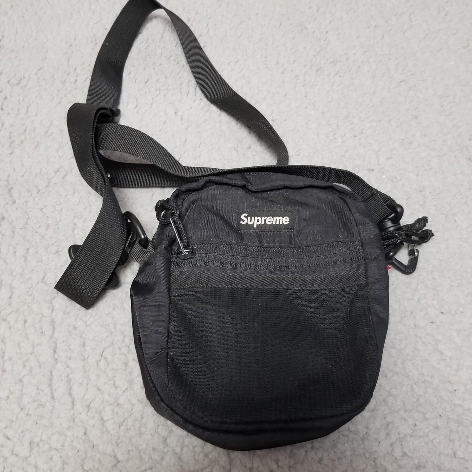 Supreme Shoulder Bag Small Black Cordura Nylon Crossbody Mens Casual Streetwear