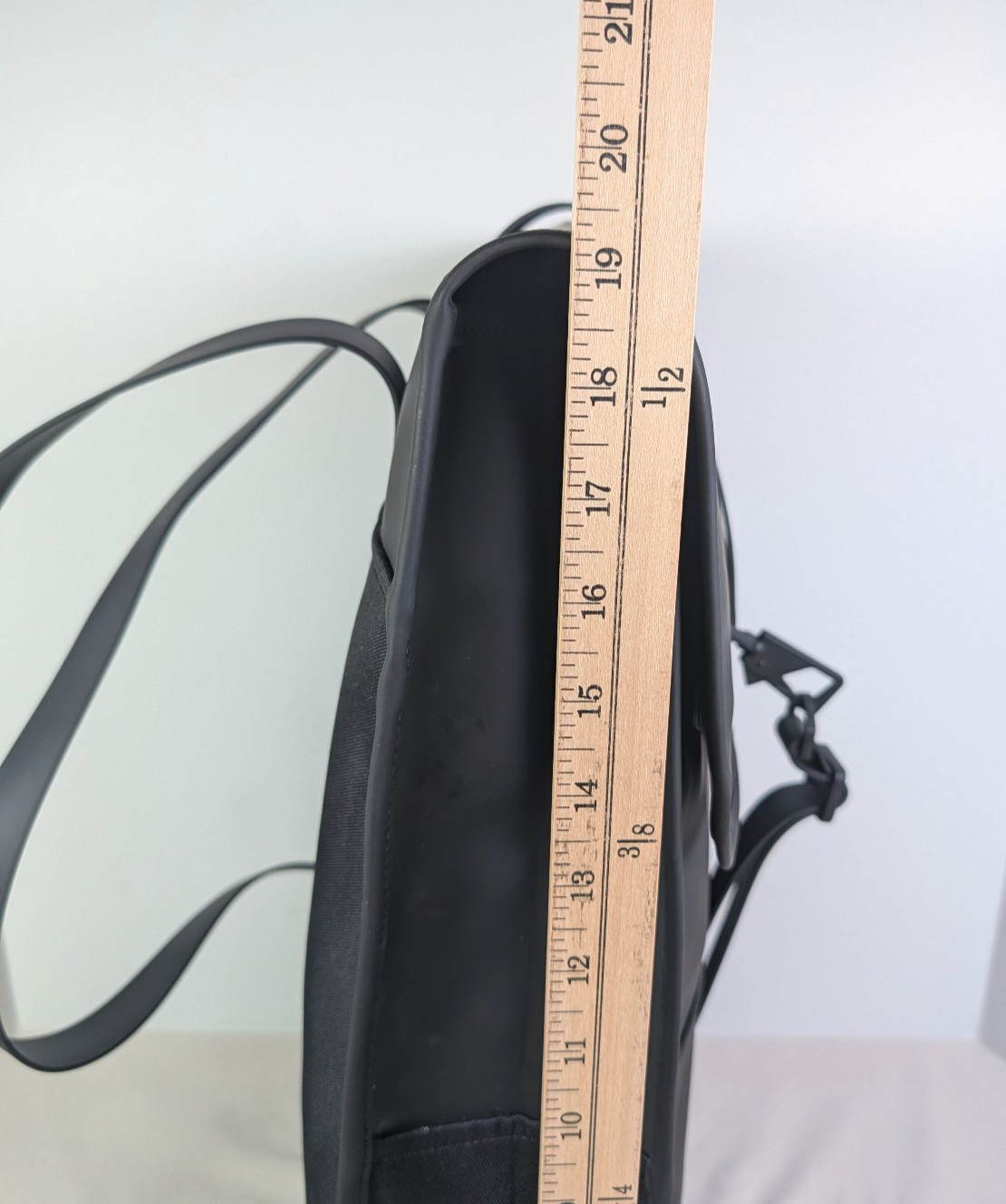 RAINS Waterproof Backpack Black Minimalist Laptop School Travel Bag