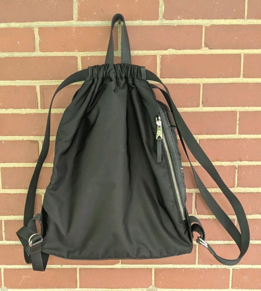 Paul Smith 50th Anniversary Collection Spaghetti Bag/Backpack w/Tag Black Orange