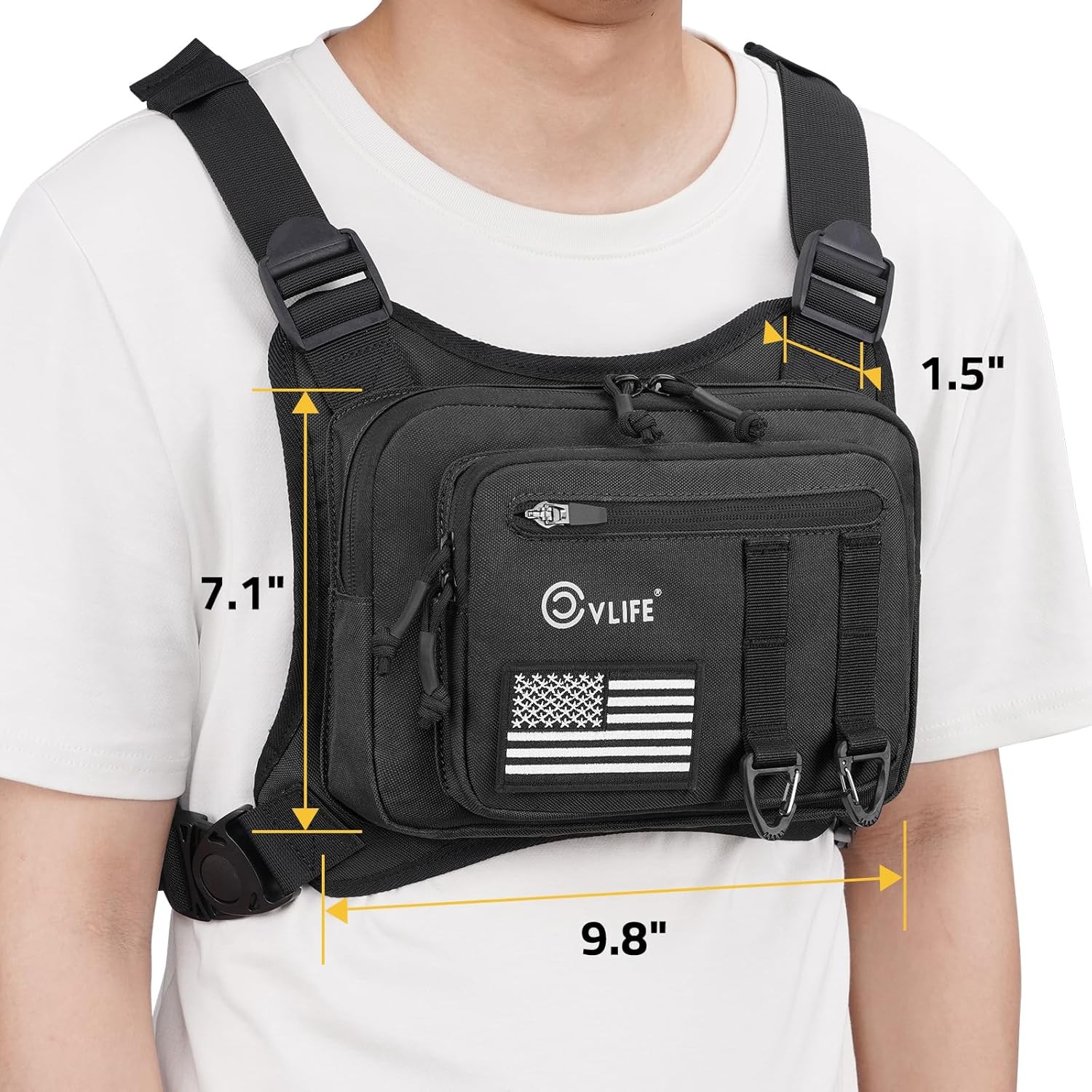 Hunting Combat Chest Rig Bag Front Pouch Recon Kit Tactical Molle Vest Pack Bag
