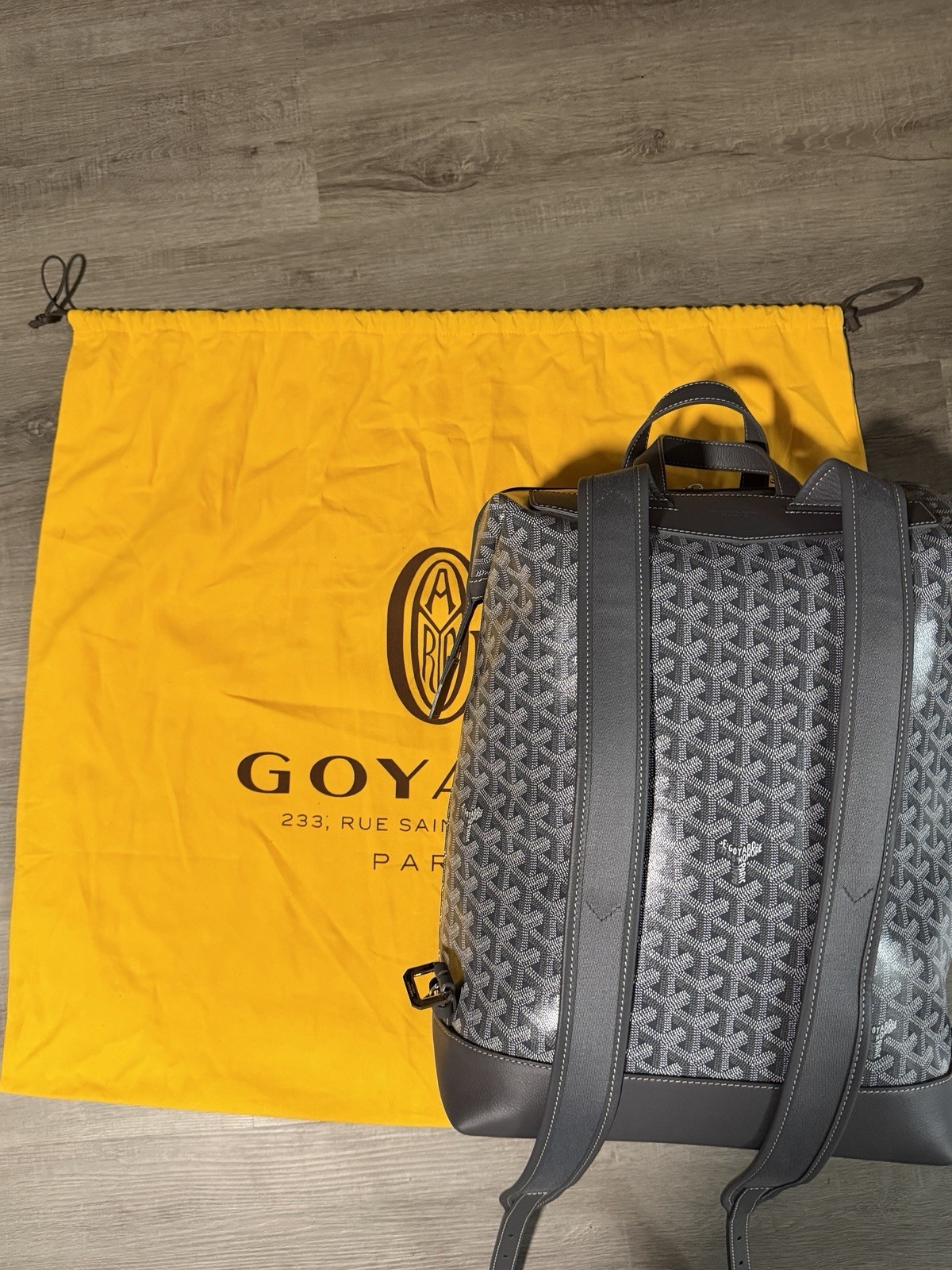 NEW Goyard Cisalpin Backpack Grey Authentic RARE Men’s w/ Dust Bag & Cards