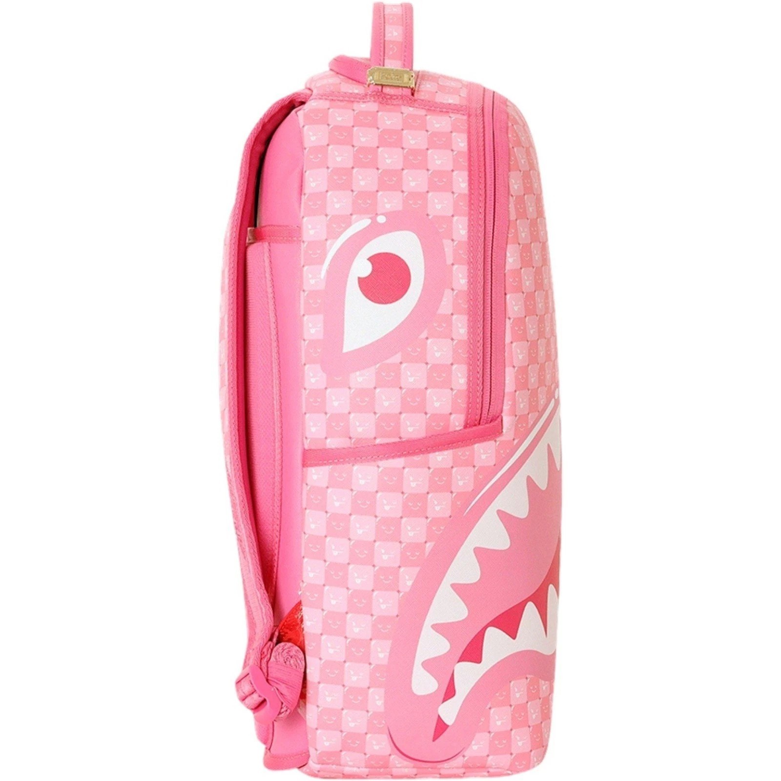 🔥🔥 Sprayground Pink Check Faces Backpack New Bookbag Large School Travel Bag