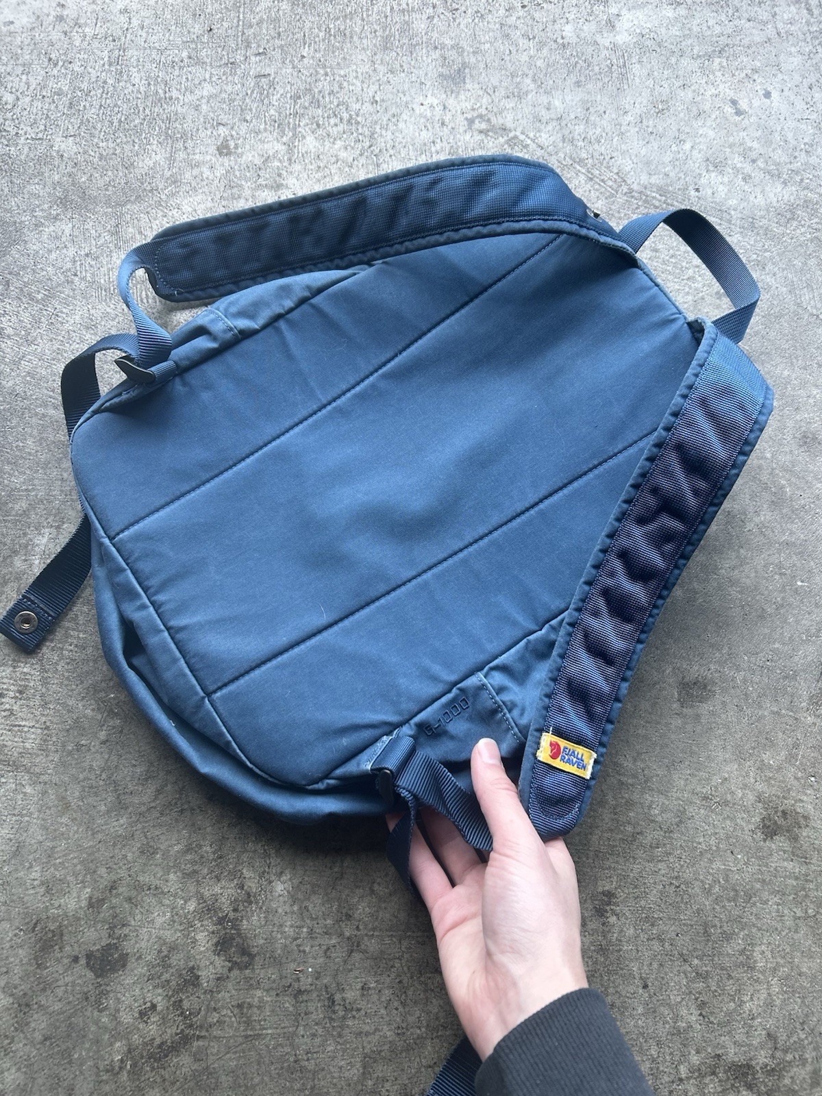 Fjallraven G-1000 Backpack Blue Waxed Canvas Hiking Bag