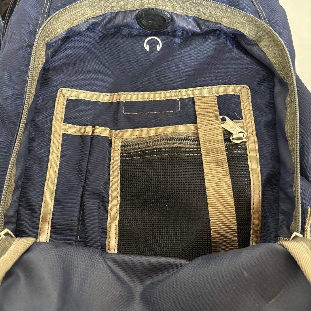 L.L.Bean Navy Nylon Daypack Backpack, Durable, Casual, Used