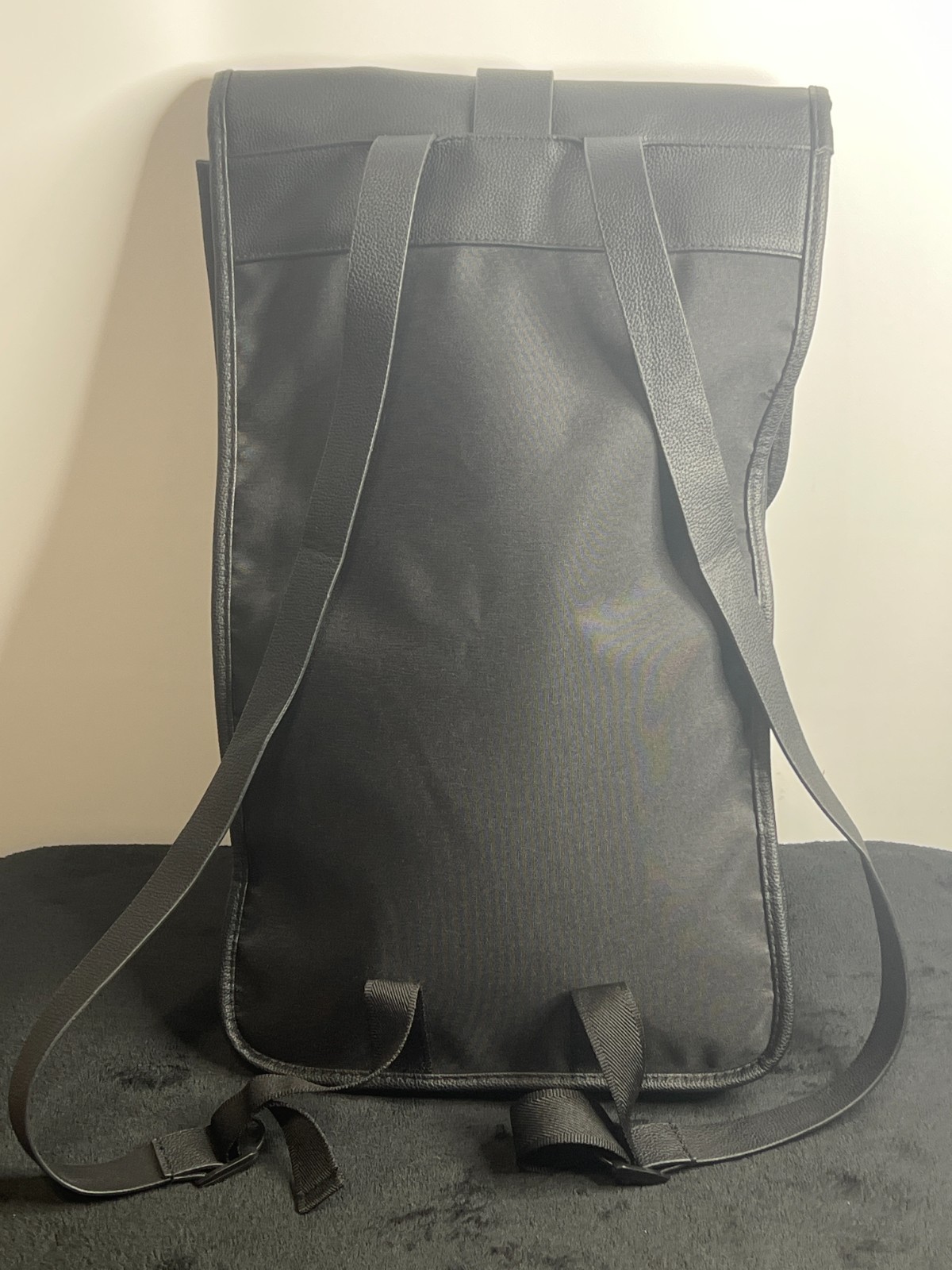 Azzaro Parfums Black Backpack Faux Leather Nylon Promo Travel Bag