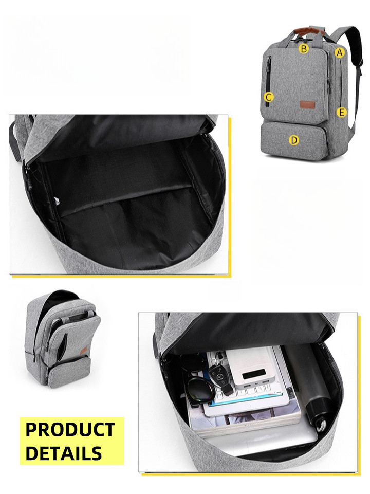 New Laptop Backpack Waterproof Anti-thef Travel School Book Bag Black