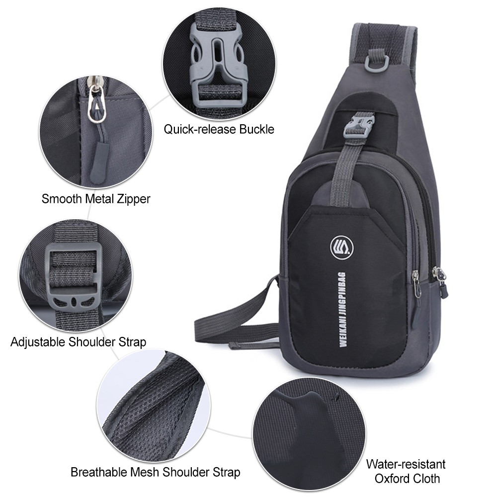 Sling Bag Chest Pack Causal Crossbody Shoulder Bag Travel Backpack Daypack VBZQ